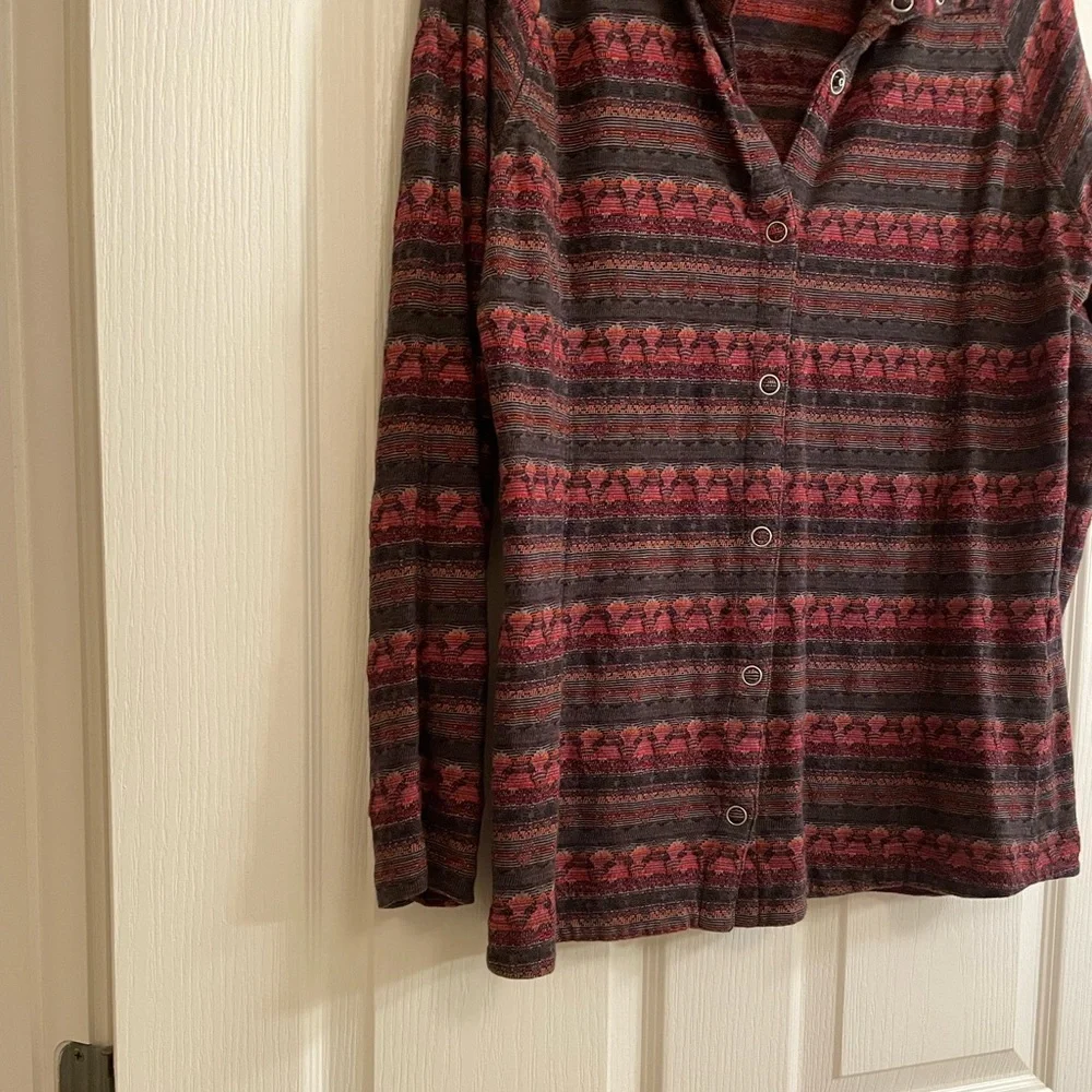 WOOLRICH Plaid Print Button Down 100% Cotton Sweater Jacket - Picture 7 of 10
